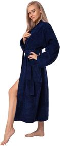 img 3 attached to 👘 Organic Kimono Robe for Women - Soft Terry Turkish Cotton Bathrobe, Certified Organic