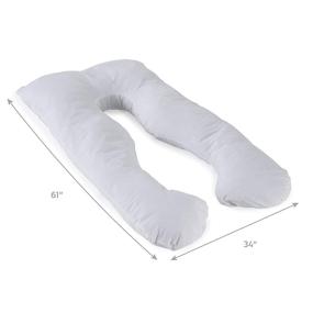 img 1 attached to 🌙 Soulmate Cooling U-Shaped Pregnancy Pillow by Contours: Enhancing Your Comfort during Pregnancy and Beyond