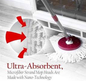 img 1 attached to 🧹 Enhanced Fuller Brush Spin Mop System - Effortless Wringer, 360° Spinning Action - Streak-Free Floor Cleaning - Vibrant Ruby Red (Includes 2 Bonus Mop Refill Heads)