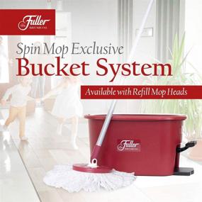 img 3 attached to 🧹 Enhanced Fuller Brush Spin Mop System - Effortless Wringer, 360° Spinning Action - Streak-Free Floor Cleaning - Vibrant Ruby Red (Includes 2 Bonus Mop Refill Heads)