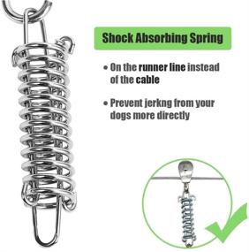 img 2 attached to 🐕 Highland Farms Select Dog Tie Out Aerial Run Trolley System - Heavy Duty 100ft Cable with 10ft Pulley Runner Line for Dogs up to 75lbs, Ideal for Yard, Camping, Outdoor Activities