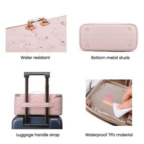 img 1 attached to 💄 BAGSMART Large Soft Pink Makeup Bag - Cosmetic Travel Toiletry Organizer Case for Women