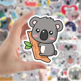img 1 attached to 🐨 Waterproof Koala Stickers 50 Pack - Cute Vinyl Stickers for Hydro Flask, Laptop, Skateboard, Car - Party Supplies and Animal Stickers for Kids, Teens