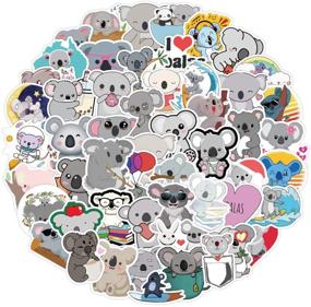 img 4 attached to 🐨 Waterproof Koala Stickers 50 Pack - Cute Vinyl Stickers for Hydro Flask, Laptop, Skateboard, Car - Party Supplies and Animal Stickers for Kids, Teens