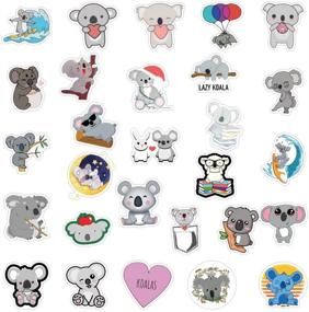 img 2 attached to 🐨 Waterproof Koala Stickers 50 Pack - Cute Vinyl Stickers for Hydro Flask, Laptop, Skateboard, Car - Party Supplies and Animal Stickers for Kids, Teens