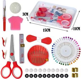 img 2 attached to Complete 127-Piece Sewing Kit: All-In-One Sewing Supplies, Scissors, Buttons, Pins, Measuring Ruler, Thread Guide, Thimble Fixing, Sewing Accessories, Travel Equipment