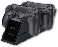 🎮 playstation 4 controller charger stand dual charging station with status display screen for ps4 slim/pro handle logo