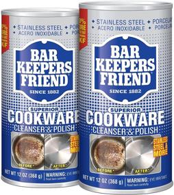 img 1 attached to 🧼 Powerful 2-Pack: Bar Keepers Friend Cookware Cleanser & Polish - 12oz each, Ultimate Cleaning Solution