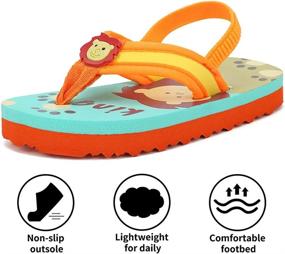 img 3 attached to Toddler Flops Girls Sandals PoolU421SBDRZT Lion 26 Boys' Shoes ~ Sandals