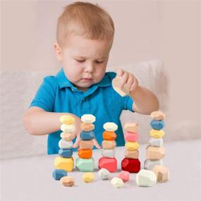 img 1 attached to 🌈 Vibrant Lightweight Preschool Building Blocks: Colorful Stacking Fun!