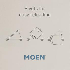 img 1 attached to Moen YB0408BL Align Pivoting Holder: Efficient Bathroom Organization Solution