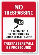 🔒 enhanced security with our no trespassing protected surveillance smartsign logo