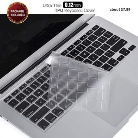 img 3 attached to 📱 Набор из 2 штук защитных пленок CaseBuy для экрана MacBook Air 13 дюймов - фильтр синего света и защита от бликов для моделей Apple MacBook Air 13.3 дюйма 2017-2012 года выпуска A1369 A1466 + Бесплатное покрытие клавиатуры из ТПУ