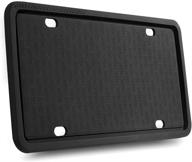 🌧️ rain-proof silicone license plate frame with patented design, 5 drainage holes - anti-rust, anti-rattle and ideal for car license plate logo