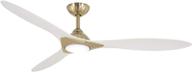 🌬️ minka-aire ceilingf868 ceiling fan: elegant soft brass/flat white design for effortless cooling логотип