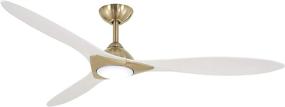 img 1 attached to 🌬️ Minka-Aire CeilingF868 Ceiling Fan: Elegant Soft Brass/Flat White Design for Effortless Cooling