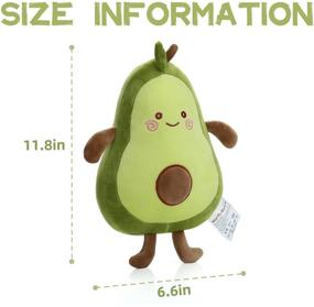 img 3 attached to Niuniu Daddy Avocado Stuffed Animal 11.5 inch Plushie Squishy Snuggle Toy Soft Kawaii Food Shaped Plushie Fruit Series Hugging Pillow for Kids/Toddlers/Teen