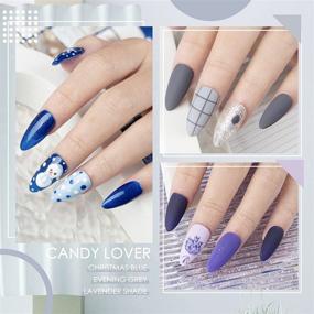 img 1 attached to 💅 25PCS Набор гель-лаков для ногтей с базой, глянцевым и матовым топ-покрытием - Коллекция ярких радужных цветов для осенне-зимнего сезона для любителей сладостей, набор для начинающих с блестящим искусством GS-703.