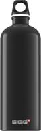 🚀 sleek sigg aluminum traveller water bottle (1.0 l), black - lightweight, reusable, leak proof & bpa-free: perfect travel companion логотип