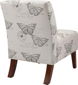 img 2 attached to Linon 98320BUTT01U Linen Chair Butterfly