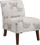 linon 98320butt01u linen chair butterfly logo