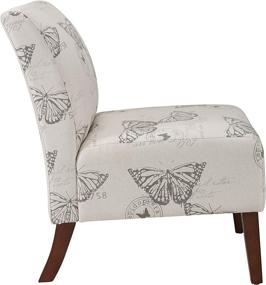 img 1 attached to Linon 98320BUTT01U Linen Chair Butterfly