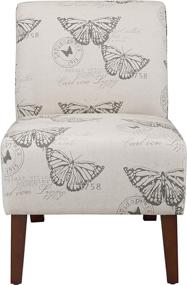 img 3 attached to Linon 98320BUTT01U Linen Chair Butterfly