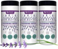 🌱 probiotic powered & compostable cleaning wipes with organic lavender essential oil - all natural multi purpose cleaner wipes (3 pack, 90 count) by scd probiotics logo