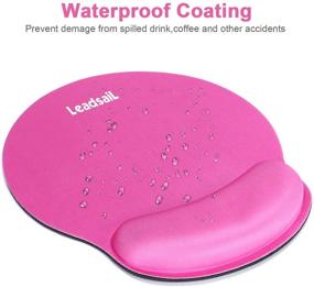 img 1 attached to 🖱️ LeadsaiL Ergonomic Mouse Pad with Gel Wrist Rest — Waterproof, Non-Slip for Home Office, Easy Typing & Pain Relief