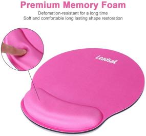 img 3 attached to 🖱️ LeadsaiL Ergonomic Mouse Pad with Gel Wrist Rest — Waterproof, Non-Slip for Home Office, Easy Typing & Pain Relief