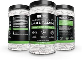 img 2 attached to 💪 Premium L-Glutamine Capsules – 100% Pure, 730 Caps – 1-Year Supply, No Magnesium or Rice Fillers, Non-GMO, Gluten-Free – Made in USA, Potent & Naturally-Sourced Amino Acid Supplement with Zero Additives