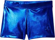 danskin girls' gymnastics short: comfort and performance in one stylish piece logo