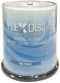 img 4 attached to 🎵 PlexDisc 52x Digital Audio Music CD-R Disc 700MB White Inkjet Printable - 100 PK Spindle (FFP): High-Quality CDs for Music Lovers