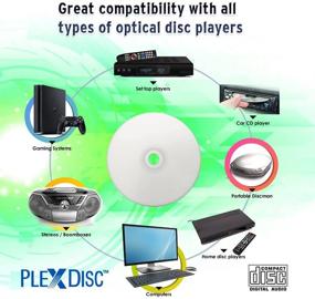 img 1 attached to 🎵 PlexDisc 52x Digital Audio Music CD-R Disc 700MB White Inkjet Printable - 100 PK Spindle (FFP): High-Quality CDs for Music Lovers