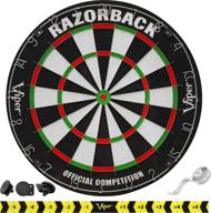 🎯 viper razorback official competition bristle steel tip dartboard set: staple-free, razor thin metal spider wire, increased scoring, reduced bounce outs, premium-grade sisal board логотип