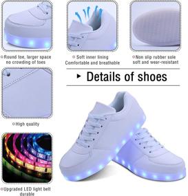 img 1 attached to Kealux Flashing Sneakers: Stylish, Breathable, and Rechargeable