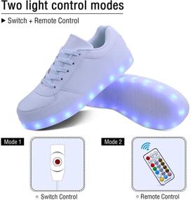 img 3 attached to Kealux Flashing Sneakers: Stylish, Breathable, and Rechargeable