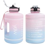 ydw 1 gallon/128oz - large water bottle motivational | one gallon water bottle 🥤 with straw | 1 gallon water jug with time marker | wide mouth big water bottle логотип