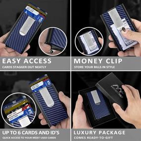 img 1 attached to 💼 Premium Aluminum Automatic RFID Blocking Men's Accessories, Wallets, Card Cases & Money Organizers by MOSIYEEF