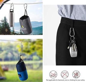 img 2 attached to 🔑 Hikenture Carabiner Key Chain with Quick Release, Anti-Lost Design, Stainless Steel Outdoor Key Ring and Bottle Opener