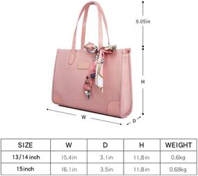 img 3 attached to 👜 Trendy & Functional Kamlui Laptop Tote Bag for Women: Ideal 13.3/14 inch Computer Bag Laptop Sleeve Case for MacBook Pro Air HP Del