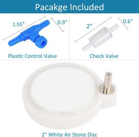 img 1 attached to 🐟 Pawfly 2 Inch Fine Bubble Air Diffuser: Enhance Your Aquarium with Small Air Pump Fish Tank Air Stone Disc