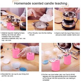 img 1 attached to 🐝 PH PandaHall 3-Pack 3D Bee Honeycomb Candle Molds with Candle Wicks & Holder for Beeswax Candle Making, Soap, Lotion Bars, Fondant, Cake Decorating, Clay