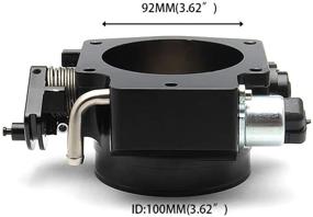 img 1 attached to High-Performance 92mm LSX LS LS1 LS2 🚀 LS7 Black Aluminum Throttle Body with TPS IAC Sensors