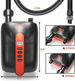 img 3 attached to Swonder 20PSI High Pressure Electric Air Pump for Stand Up Paddle Board, Kayak, Tent, SUP Inflator with Intelligent Dual Stage & Auto-Off - Available in Two Colors