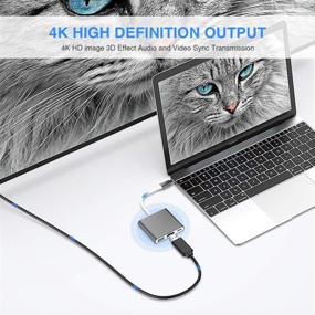 img 2 attached to 🔌 Адаптер USB C к HDMI, хаб с портом USB 3.0 и портом USB C для зарядки – мультипорт адаптер для MacBook Pro, MacBook Air и iPad Pro с поддержкой 4K HDMI