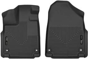 img 4 attached to Husky Liners Weatherbeater Front Floor Mats for 2018-19 Honda Odyssey: Enhanced Protection and Perfect Fit