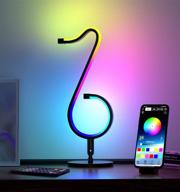 enhance your desk décor with jvmu table-wall led-lamp bluetooth-dimmable desk-decoration -rgbic smart 210 mode app + remote control for warm white nightstand light; media streaming colorful cool lights decor, perfect gift present with tiktok compatibility logo