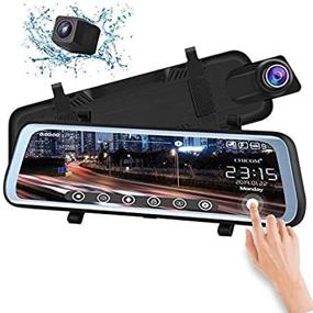 img 3 attached to 📸 CHICOM V21 9.66 inch Mirror Dash Cam: Full-Screen Touch, 1080P Front & Rear Cameras for Full HD Footage, Time-Lapse Photography