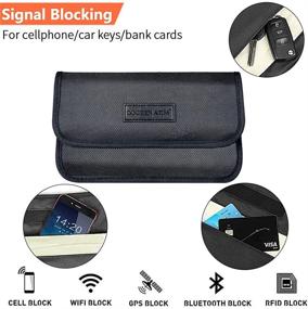 img 3 attached to Larger Faraday Pouch 2-Pack: Protect Your Privacy with RFID Signal Blocking Bag for Phones and Car Key FOB, Anti-Tracking - Upgraded Version